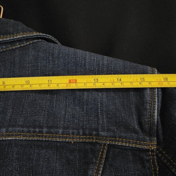 CAbi Jeans Blue Denim Jacket Womens S Style 721 Rodeo Trucker Classic Western - Picture 12 of 12